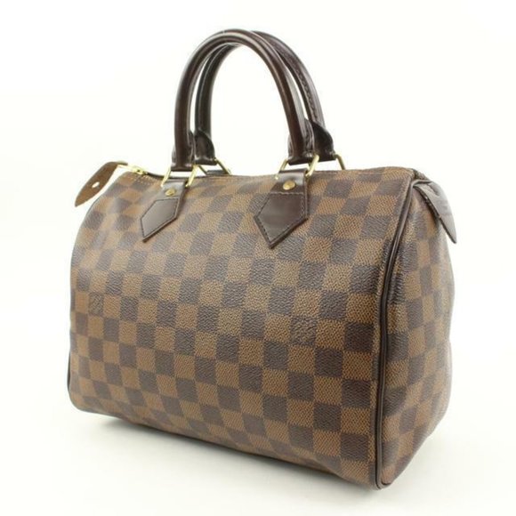 Louis-Vuitton Damier Azur Speedy-25 Boston Bag